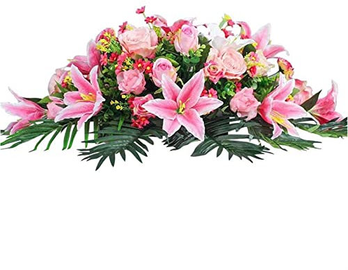 TONZN Florero Mesa Flor podio Mesa de conferencias decoración de Flores Artificiales decoración de Flores Falsas Flor de Seda florero de la Sala de Estar