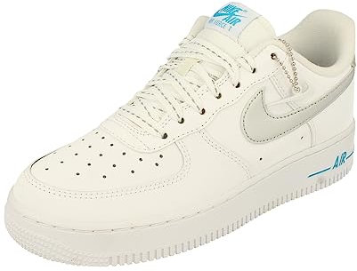 Nike Air Force 1 07 Herren Trainers DR0142 Sneakers Schuhe (UK 7 US 8 EU 41, White metallic Silver 100)