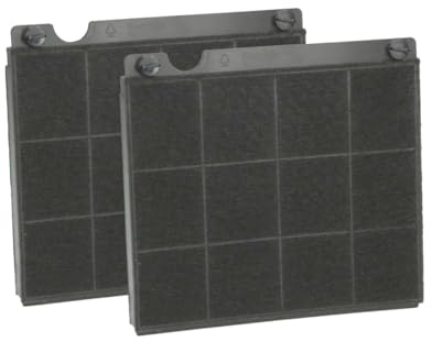 EVYAP 2x Filtro a Carbone Attivo Compatibile con Elica CFC0141529 F00333/S AEG Zanker Zanussi 9029793818 Type15 E3CFE15 Whirlpool 484000008575 AMC027 Candy 49008421 Ariston C00308162 Cappe cucina