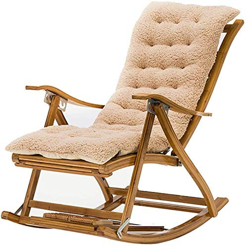 Leichter Schaukelstuhl, klappbarer Liegestuhl, Holz-Schaukelstuhl, multifunktionaler, faltbarer Mond-Lounge-Stuhl für Strand, Garten, Terrasse, Camping, Liegestuhl, Innenbereich, Nickerchen, cooler