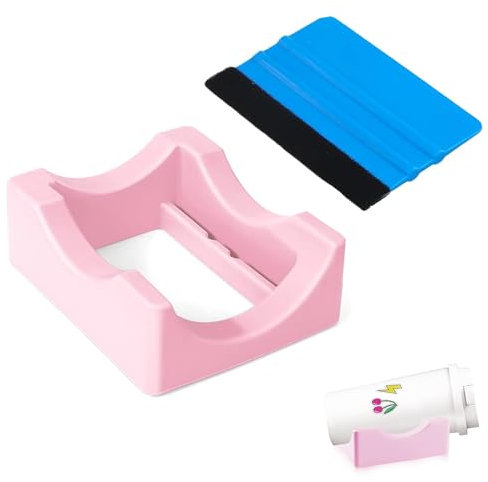 GVPOELR Culla in Silicone per Bicchieri, Culla per Tazze per L'artigianato, Portabicchieri Artigianali in Silicone, Con Slot Incorporato Bicchiere Accessorio, per Tazze e Lattine di Birra, Rosa