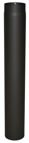 ALLINOX Tubo Camino In Acciaio Nero 2 mm Da Interno Modulo Canna Fumaria Per Stufa a Legna (DN 130 x 500 mm)