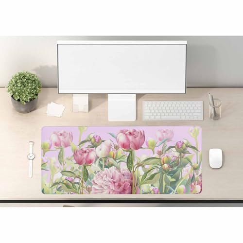 Woutay Gaming Mouse Pad,Delicate Pink Flowers,Soft Smooth Surface and Non-Slip Rubber Base Soft Cloth Mouse Pad