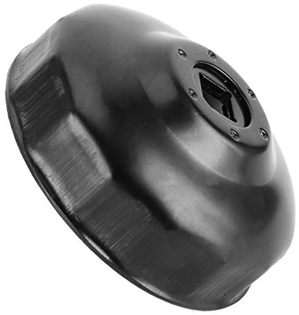 Acouto Werkzeug Zum Entfernen des Ölfilterdeckels, Universeller Ölfilter-Steckschlüssel 76 Mm, Aluminiumlegierung für Autos und Motorräder, Hilft bei der Korrekten Demontage und