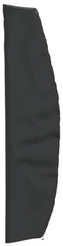 Outdoor-Möbel – Gartenschirm-Abdeckung, schwarz, 265 x 50/70/40 cm, 420D Oxford, Möbel