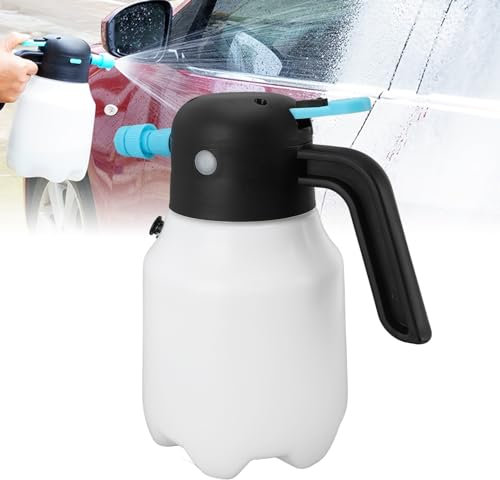 Vvikizy Pulverizador de Espuma, Pulverizador de Espuma para Coche Eléctrico de 1,8 L, Pulverizador de Espuma Eléctrico PP para Lavado de Coches, Jardín, 22,5x24,5 Cm