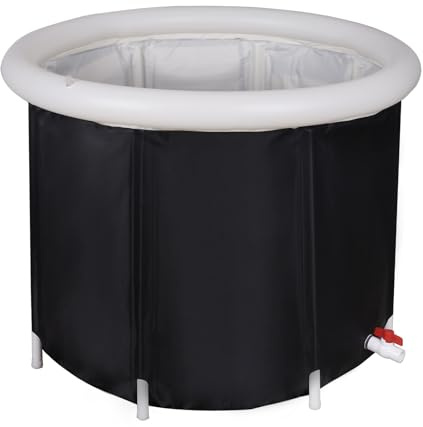 Sinbide Eisbadewanne, faltbare aufblasbare Badewanne, Fitness/Rehabilitation Eisbadewanne für Sportler, geeignet für Kryotherapie, für den Innen- und Außenbereich (85x68 cm)