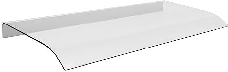 UV Protective Window & Door Awning Canopy, Metal Outdoor Front Door Canopy, Rain Snow Sun Protection Cover for Patio, Balcony, Corridor & Garage Door (clear, 40 * 80cm)