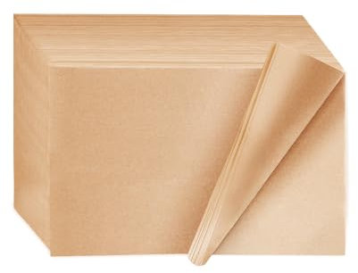 comeder Baking Parchment Paper Sheets, 500pcs Unbleached Baking Paper, Pre-Cut 20 x 30cm, Non-Stick, Greaseproof & Heat-Resistant Up to 220°C, Ideal for Cooking, Grilling & Air Fryer