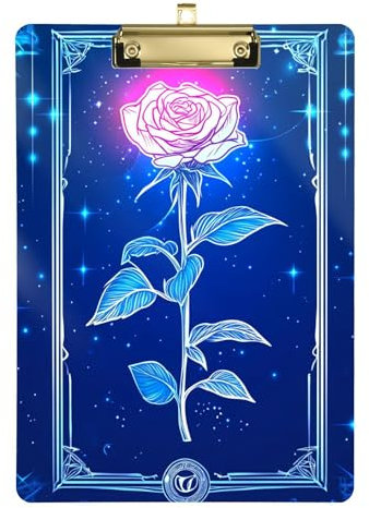 Planchette à pince en acrylique pour tarot rose format A4 31,8 x 22,9 cm - Planches à pince de menu avec clip discret pour entraîneurs de football, accessoires de laboratoire