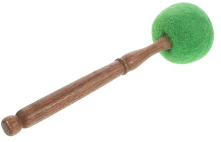 Toyvian Handlicher Klangschalenstab mit Wollfilz für Tibetische Gebets und Klangschalen für Yoga Klassen und Klangbad Anwendungen