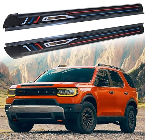 Lot de 2 pédales fixes pour marchepied latéral avec barre Nerf pour Honda Passport 2026.
