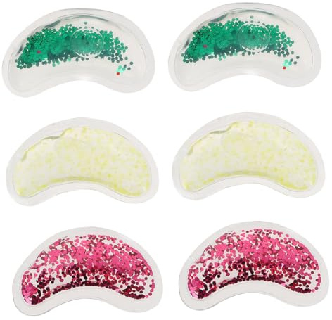 DEARMAMY 6pezzi Gel Freddo Impacchi Per Occhi Cuscinetti Refrigeranti Per Occhi Impacchi Ghiaccio Resistenti Per Refrigeranti Per