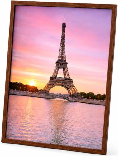 Abio Bilderrahmen 42x59,4cm DIN A2 Braun MDF Acrylglas Fotorahmen Frame Posterrahmen für Fotos Bilder Poster Rustikal Vintage Retro