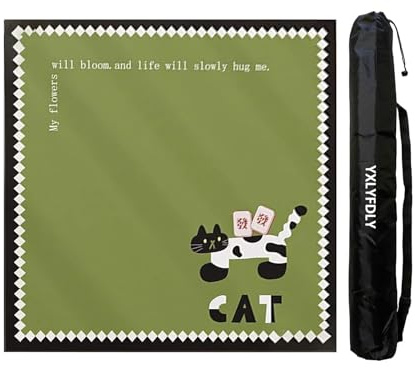 YXLYFDLY Tapete suave de Mahjong grueso y reducción de ruido, mantel de Mahjong con respaldo de goma para jugar en casa para mahjong, póquer, cartas, juegos de azulejos (70 cm)