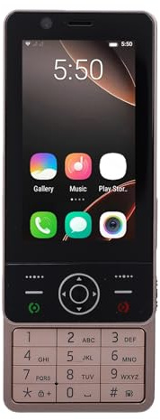XUMIUZIY Smartphone 4G débloqué avec écran Tactile de 3,0 Pouces, Téléphone Coulissant 4G avec WiFi Bluetooth, Double Emplacement pour Carte SIM, Batterie Intégrée de 2000 MAh, Prise en (Gold)