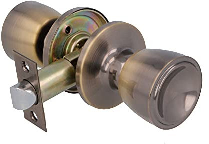 Amig - Pomello del passo | Set di pomelli con maniglia su entrambi i lati | Ideale per porte interne | Ottone | Colore pelle | Tipo tazza | Maniglia di ingresso 60/70 mm