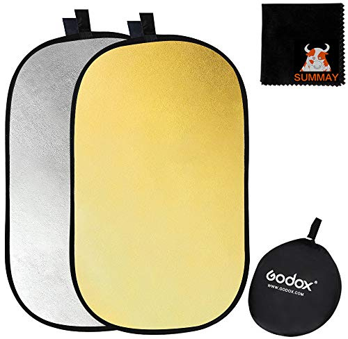 Godox 120 * 180cm 2 en 1 Panneau de Réflecteur Pliable pour Studio de Photographie et Commande d'éclairage extérieur (SM-RFT01-120x180)