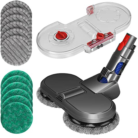 Jajadeal Mop Head para Dyson V15 V11 V10 V8 V7 Aspiradora, Herramienta de Limpieza de Cabezal de Cepillo Eléctrico de Liberación Rápida para Parquet Suelo Duro