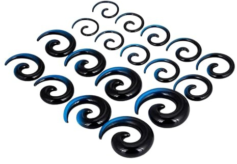 Longbeauty Arcyl Dehnschnecke Dehnsichel Set 1.6-10mm Dehnungsschnecke für Ohr Piercing Flesh Tunnel Plugs