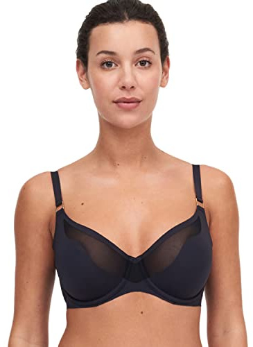 Chantelle Women's Pure Light Underwire Bra, Sheer to Opaque NA, Black, 32C