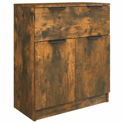 vidaXL Sideboard Kommode Anrichte Schrank Beistellschrank Mehrzweckschrank Standschrank Wohnzimmer Flur Räuchereiche 60x30x70cm Holzwerkstoff