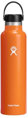 HYDRO FLASK - Trinkflasche 709ml (24oz) - Isolierte Wasserflasche aus Edelstahl - Sportflasche mit auslaufsicherem Flex Deckel & Gurt - Thermoflasche Spülmaschinenfest - Kleine Öffnung - Mesa