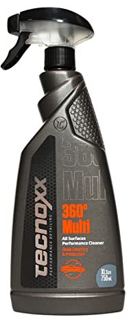 Tecnoxx 360 Multi Detergente Multiuso Tutto-in-Uno per Auto Interno ed Esterno | Pulisce Cruscotto, Cerchioni, Tappezzeria, Carrozzeria | Confezione XL 750 mL