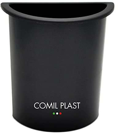 Comil Plast | Portafiori Interno in plastica per Vaso da cimitero Mezzaluna Colore Nero | Lato 12 cm, Altezza 14 cm.