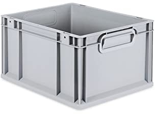 PROREGAL Eurobox NextGen Economy | Griffe geschlossen | HxBxT 22x30x40cm | 20 Liter | Eurobehälter, Transportbox, Transportbehälter, Stapelbehälter