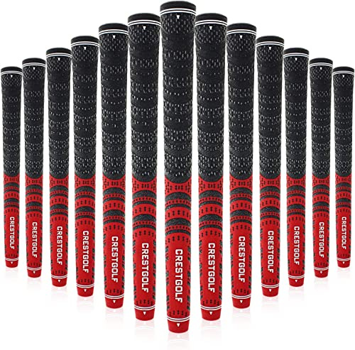 Legux Golf Grips Carbon Garn Cord Golf Woods Eisen Grips Golfschläger 13 Stück Rot, Standard (26,5 cm Länge), strukturiert, Gummi, Latexfrei