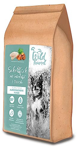 Wild Animal - Premium Hundefutter - Schellfisch mit Süßkartoffel & Petersilie, Trockenfutter, getreidefrei, 1er Pack (1 x 6kg)