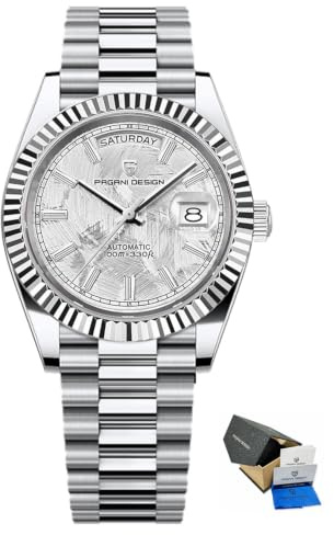 RollsTimi PD1783 DD40 Herren Uhr, NH36A Japanisches Automatikwerk, Day/Date, 100m Wasserdichtheit, Edelstahlarmband, Saphirglas, Luxus Herren Automatikuhr