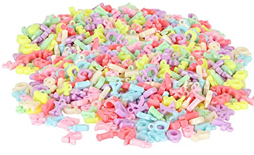 500 Stück Zufällige Acryl-Buchstaben-Charms, Bunte Alphabet-Charms, Acryl-Buchstaben-Alphabet-Charm-Anhänger, Niedliche 3D-Buchstaben-Anhänger Zum Aufhängen, Baumelnde Charm-Perlen Für Die Herstellung