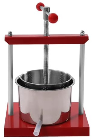 KJJSDA Manuelle Obstpresse, Weinpresse, Saftpresse, Herstellungswerkzeug, Bauernhöfe, Haushalt, Edelstahlfässer, Pressmaschine Für Apfel, Trauben, Käse, Honig, Gemüse,6L