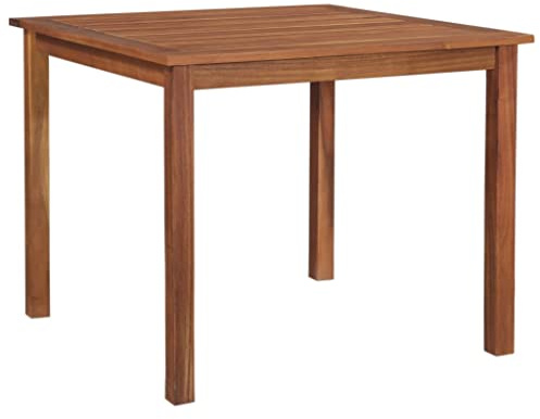 Willood Gartentisch Rustikal Witterungsbeständig Esstisch Holztisch Terrassentisch Tisch Gartenmöbel Balkontisch Akazienholz 85x85x74 cm Massivholz Akazie
