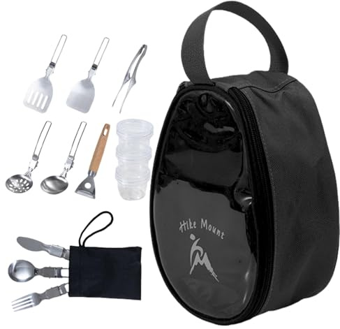 Juego de vajilla de Camping, Juego de Utensilios de Cocina para Acampar