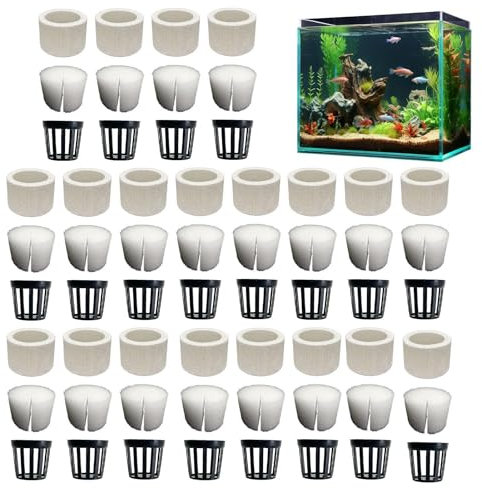 Fish Tank Plant Holder Ring - Anti Floating Plant Basket, Ceramic Aquatic Plants Fixed Ring Set | Aquarium Landscape Decorative Plant Weights, Fish Tank Plants Holder for Plant Fix