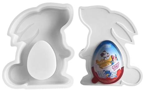 Stampo in silicone per coniglio, stampi per biscotti per uova di coniglietto di Pasqua | Stampi in resina con motivo a di coniglietto pasquale,Stampi in resina per coniglietti pasquali per decorare bi