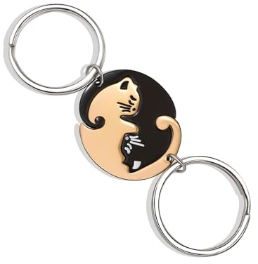 VGWON Porte Clef Couple, Cadeau Saint Valentin pour Lui/Elle | Porte Clef Femme/Homme, Cadeau Anniversaire Femme/Homme, Cadeau Anniversaire pour Petit Ami/Petite Amie
