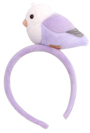 Kelisdi Stilvoller Anime-Vogel-Haarreif, bezaubernder Papageien-Blickfang, Kopfbedeckung, grüne Kopfbedeckung für Halloween, Cosplay, Rolle