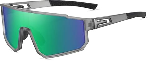Perkanion Schnelle Brille Herren Polarisiert - Fahrradbrille mit UV Schutz Windschutz Rennrad Fahrrad MTB Rave Sport Sonnenbrille