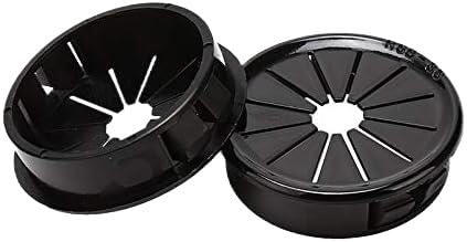 10 tapones de plástico negro for orificios de escritorio (16 mm a 70 mm), pasacables, organizador de cables, cubierta de goma for tuberías y juntas de puerto de salida.(70mm)