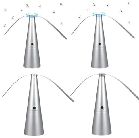 Ventilateur Anti Mouche De Table, Lot De 4 Ventilateur Mouche Table Portable, Ventilateurs Anti Mouches Interieur Répulsifs Silencieux, Ventilateurs Antimouche Éloigner Insectes Mouches Vos Aliments