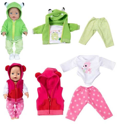 2 PCS Puppenkleidung 35-43cm Puppenkleidung Babyborn Kleidung füR 35-43 cm Puppenkleider 5-43 cm Junge Puppenkleider Klamotten Set