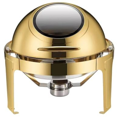 AIZYR Chafing Dish Buffet-Set Edelstahl-Speisenwärmer, Rolltop-Chafing Dishes Mit Brennstoffbehälter Für Partys, Bankette, Hochzeiten
