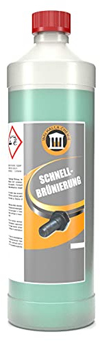 Walhalla-Chemie Schnellbrünierung (250 mL) - Kaltbrünierung Brünierung - Selber brünieren – Brüniermittel für Eisen & Stahl + Schwärzen von Zink