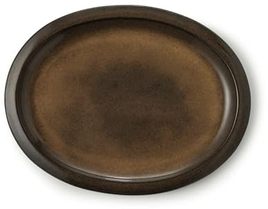 CERTRE - Sottovaso Bonsai Ovale in Gres, Made in Italy, Colore Crema Catalana Chiara (Smaltato)| Misure esterne 24x19x2 cm