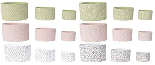 Kaemingk Pflanztopf Blumentopf Übertopf Beton 3er Set | Ø 13,5 x 12,5 cm, Ø 10,5 x 8,5 cm, Ø 7 x 6,5 cm
