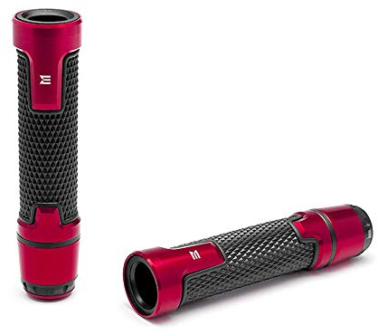Motorrad Griffe & Stange Enden Für 22mm Stangen - Rot - Eloxiertes Aluminium